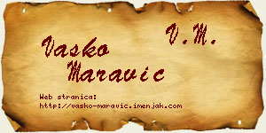 Vasko Maravić vizit kartica